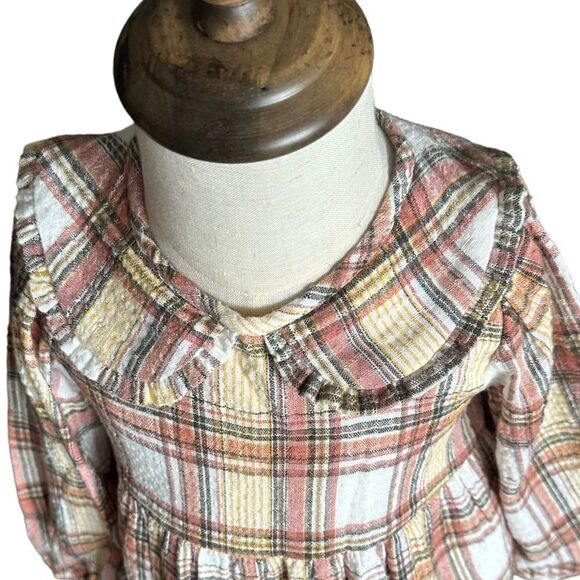 ZARA Kids | Ecru | PLAID DRESS - Picture 9 of 14